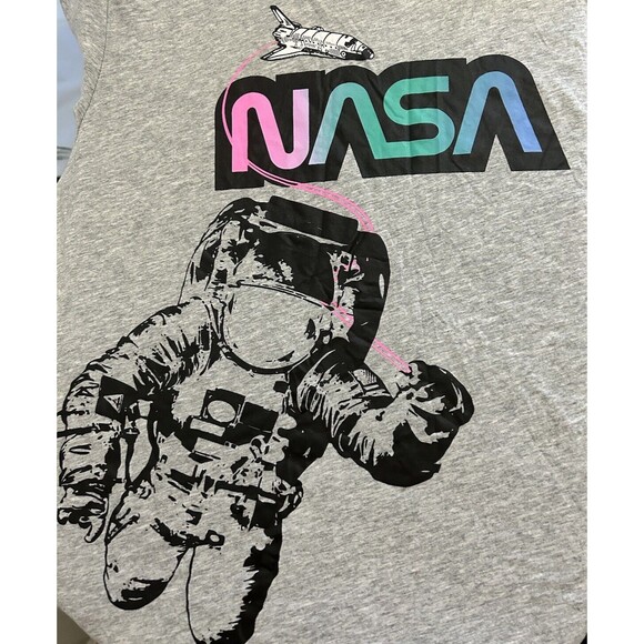 NASA Men's XL Space Shuttle with Astronaut on Space Walk T Shirt Neon Colors - Picture 2 of 9